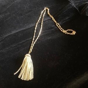 Baublebar tassel pearl necklace on chain
